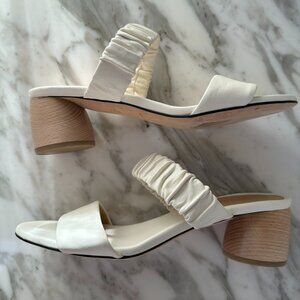 Dear Frances Scrunch Mule Sandal, Ivory, Size 38 (US 7.5)